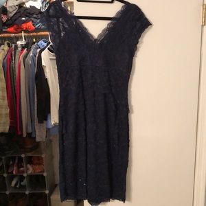 Navy sequin dress